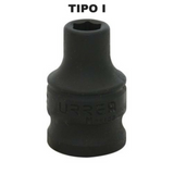 Dados de impacto 6 puntas cuadro 3/8" en pulgadas