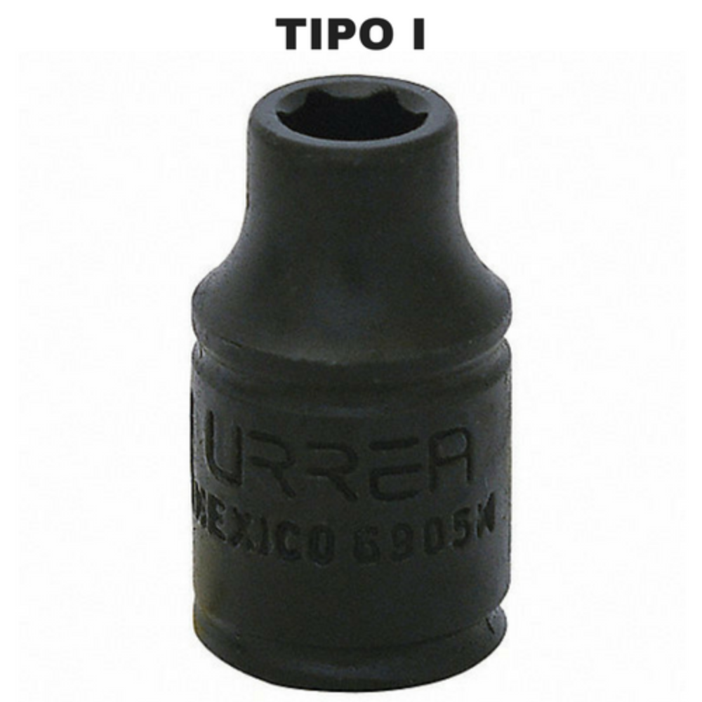 Dados de impacto 6 puntas cuadro 1/4" metricos