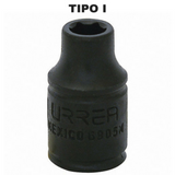 Dados de impacto 6 puntas cuadro 1/4" metricos