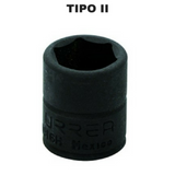 Dados de impacto 6 puntas cuadro 1/4" en pulgadas