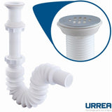 Céspol flexible cubierta acero inoxidable para lavabo