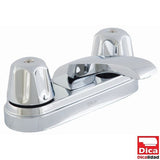 Mezcladora de 4” para lavabo con cubierta y manerales