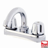 Mezcladora de 4” para lavabo tipo bar con cubierta y manerales