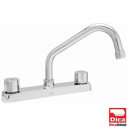 Mezcladora para fregadero 8” de cuello corto