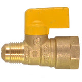 Llave de Control para Gas 1/2" FNPT X 3/8" Flare Recta