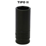 Dados de impacto largos 6 puntas cuadro 3/8" métricos