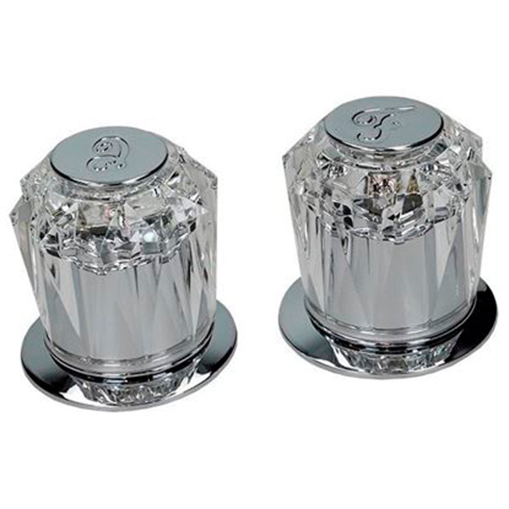 Juego de manerales acrílico grandes transparente con chapetón