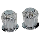 Juego de manerales acrílico grandes transparente con chapetón