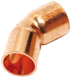 Codo de cobre de 45 grados